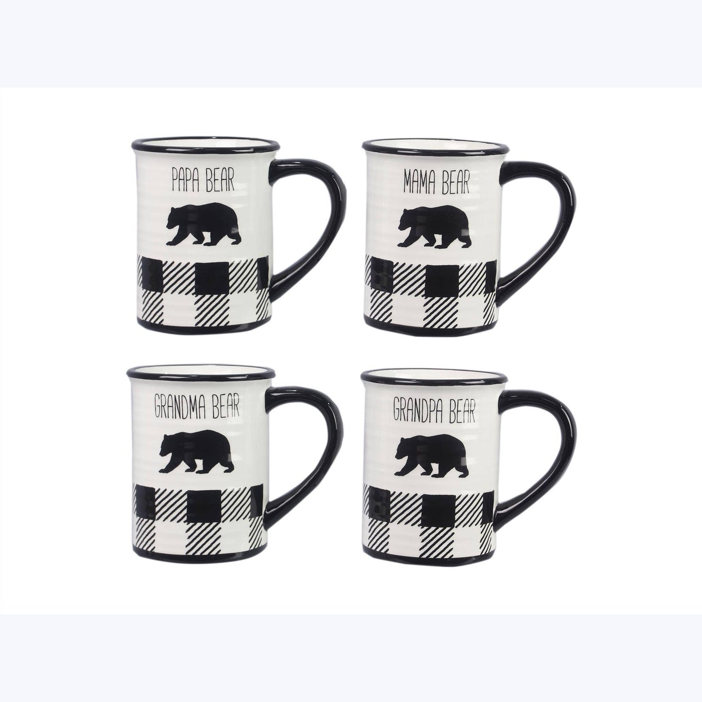 Ceramic Buffalo Plaid Papa & Mama Bear Mug