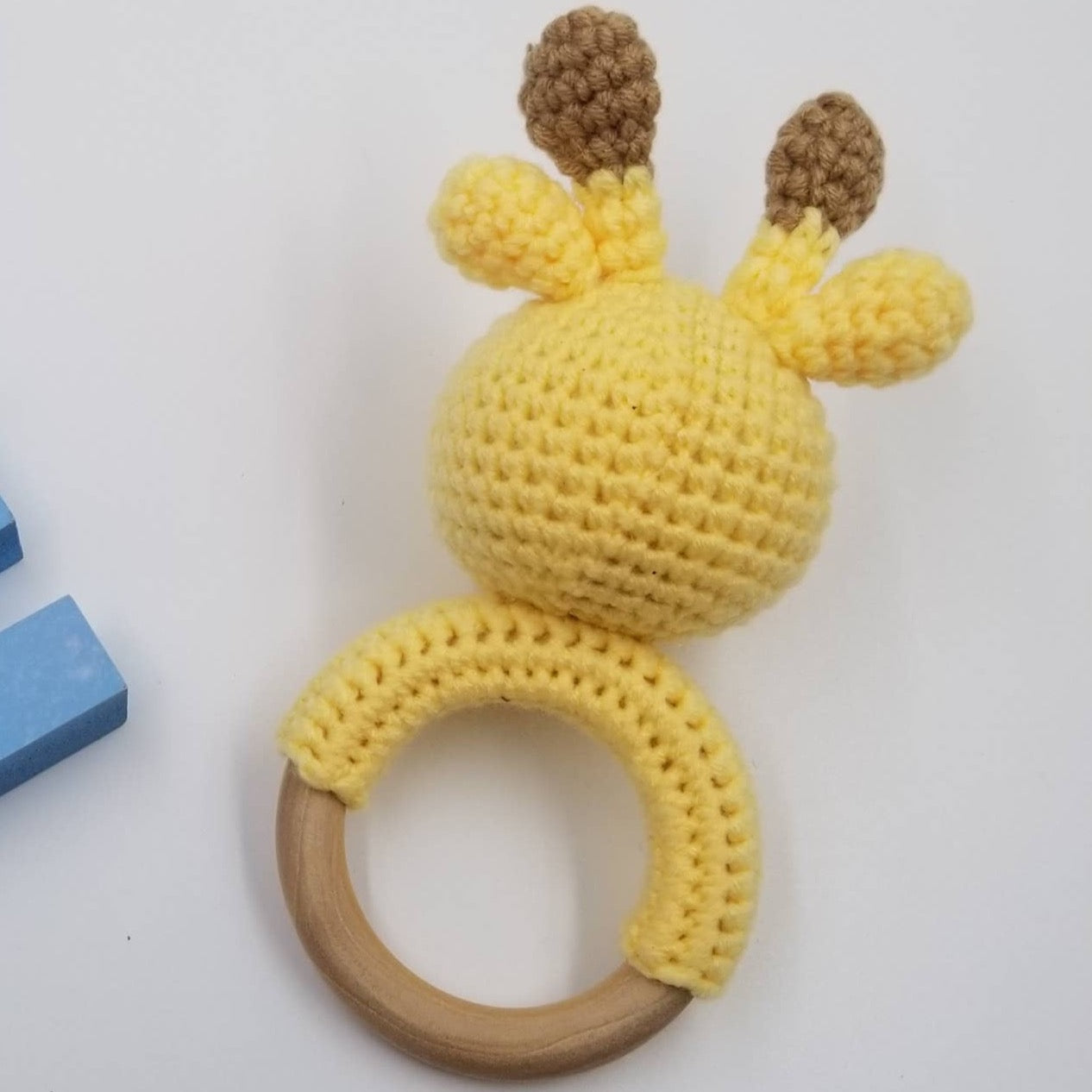 Knitted Giraffe Rattle
