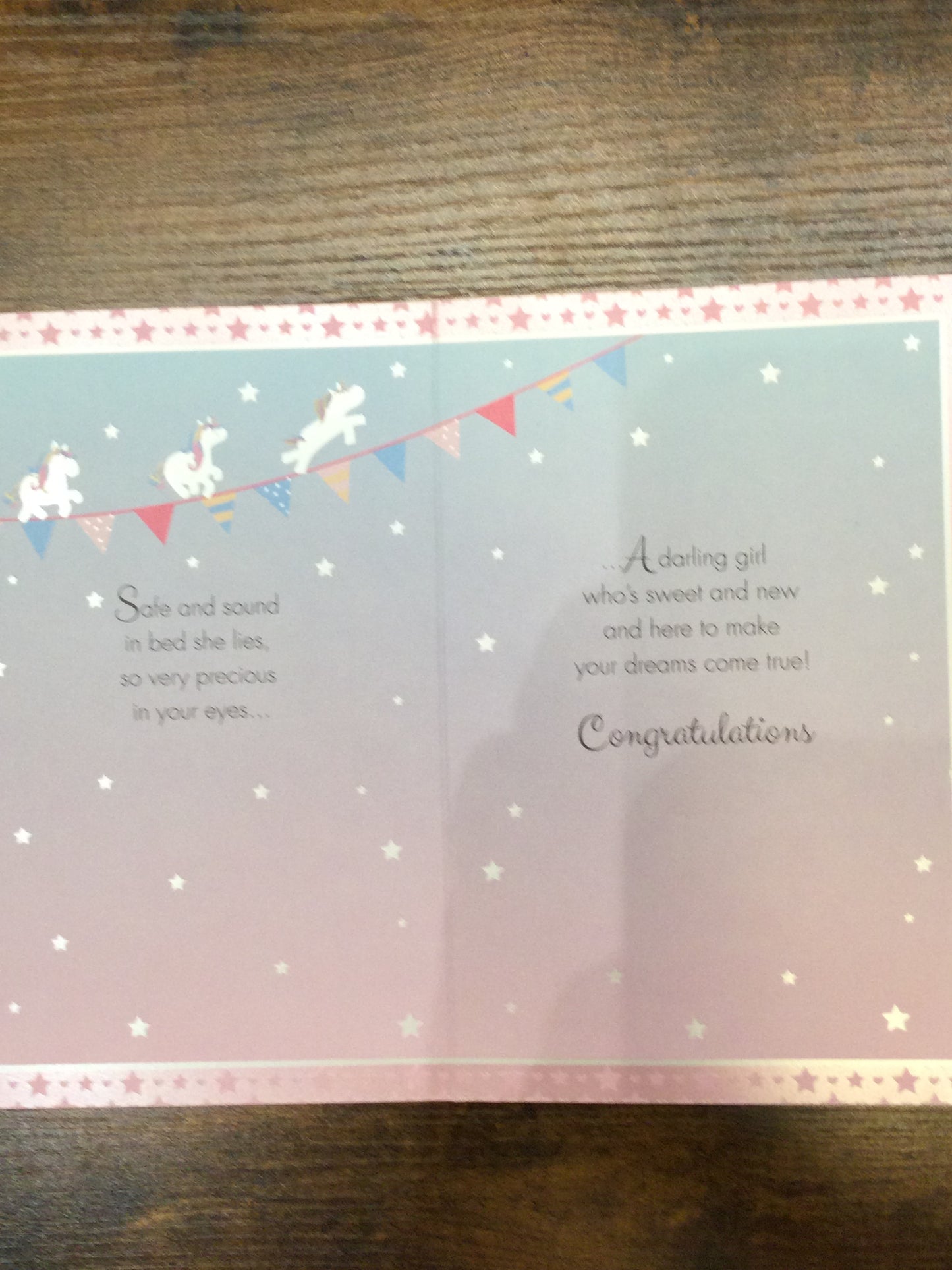 Handmade greeting card girl