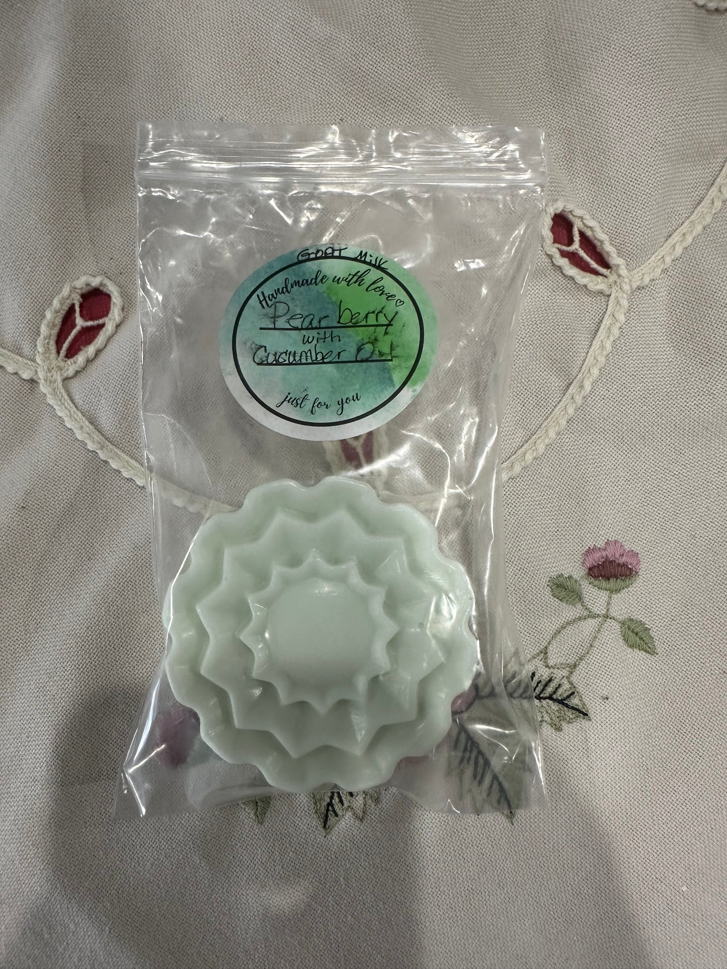 Goat Milk and Cucumber Oil Bar Soap Around 4oz click for scents