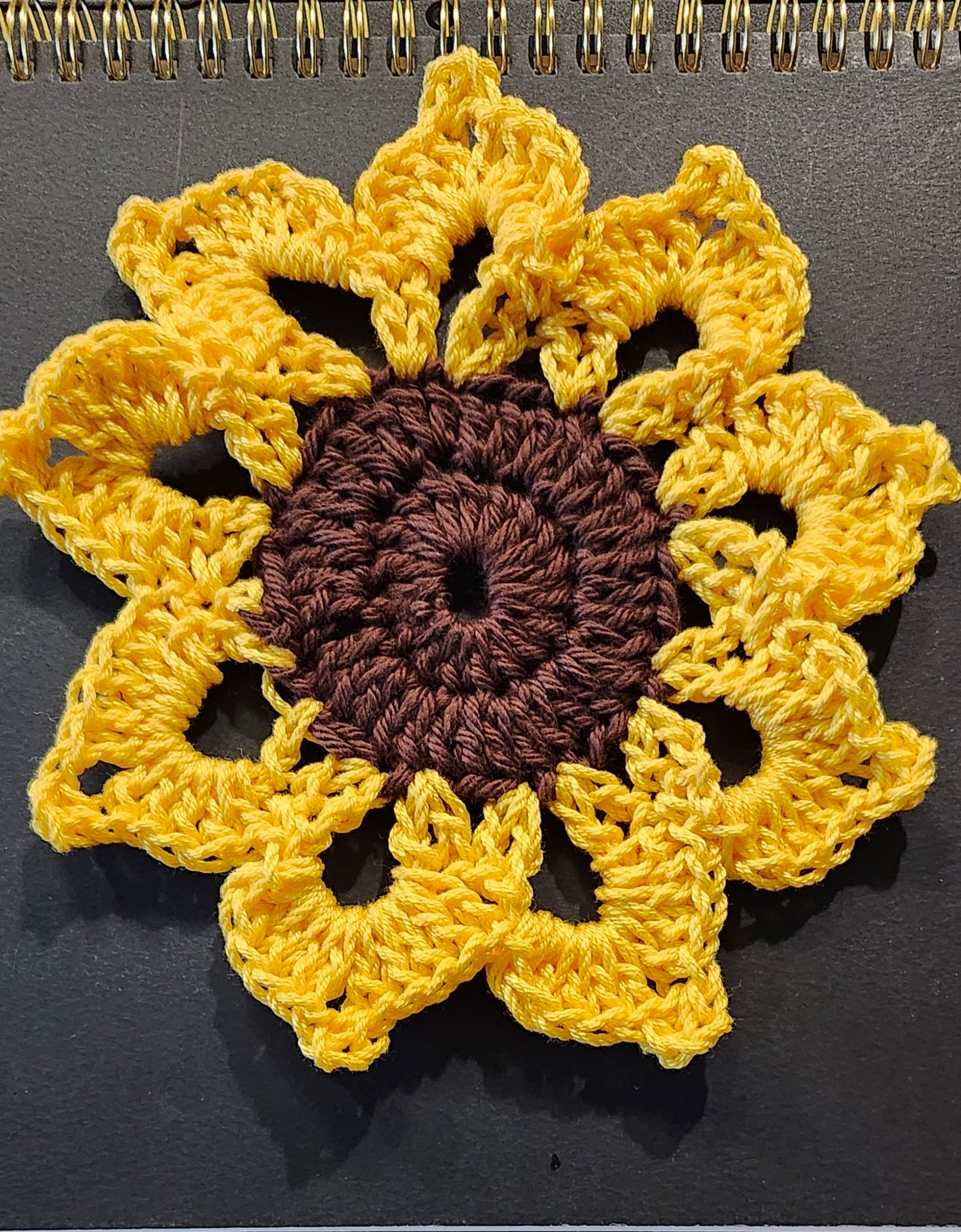Crochet Sunflower Coaster