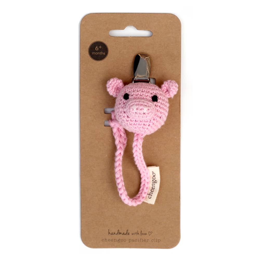 Pig Pacifier Clip