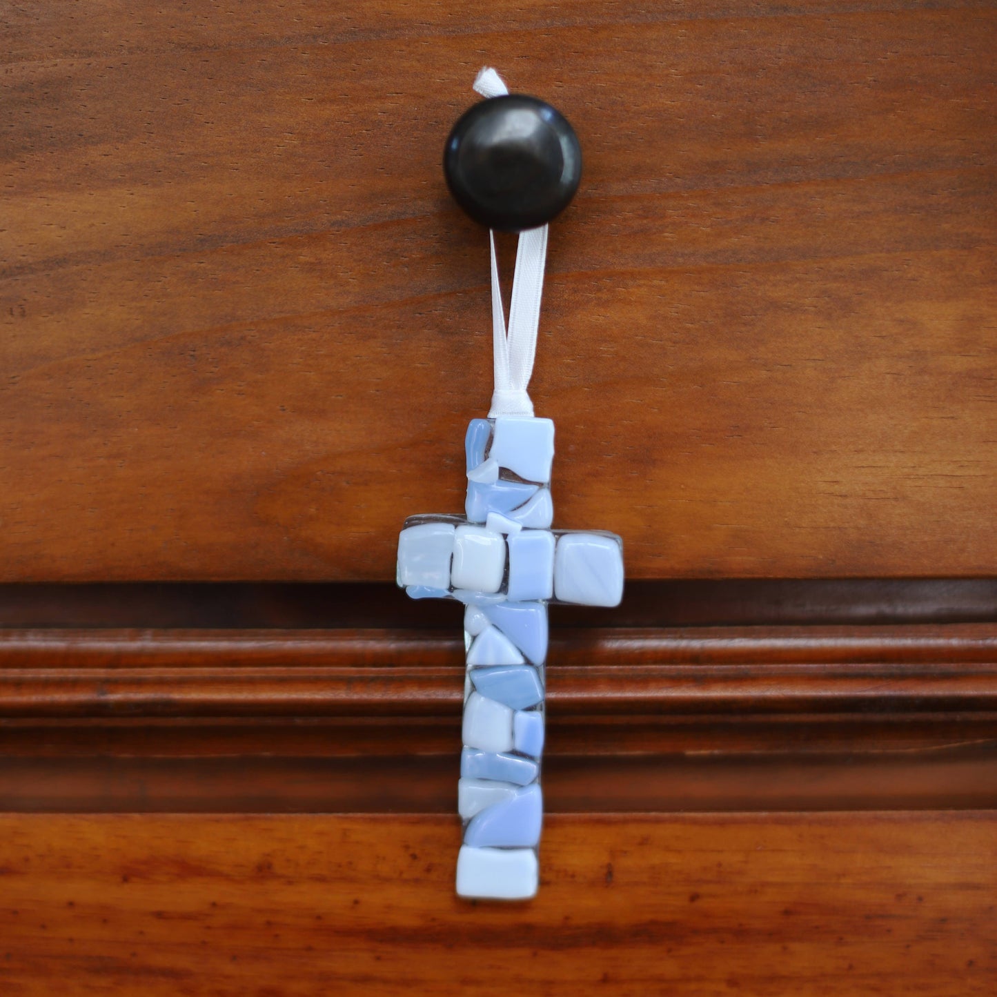 Baby Boy Gift: Handmade Mosaic Glass Cross 4485