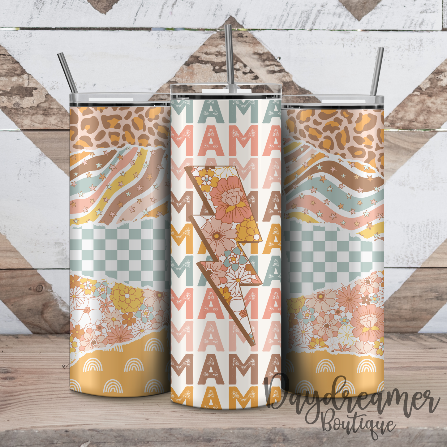 Muted Mama Lightning Bolt Tumbler