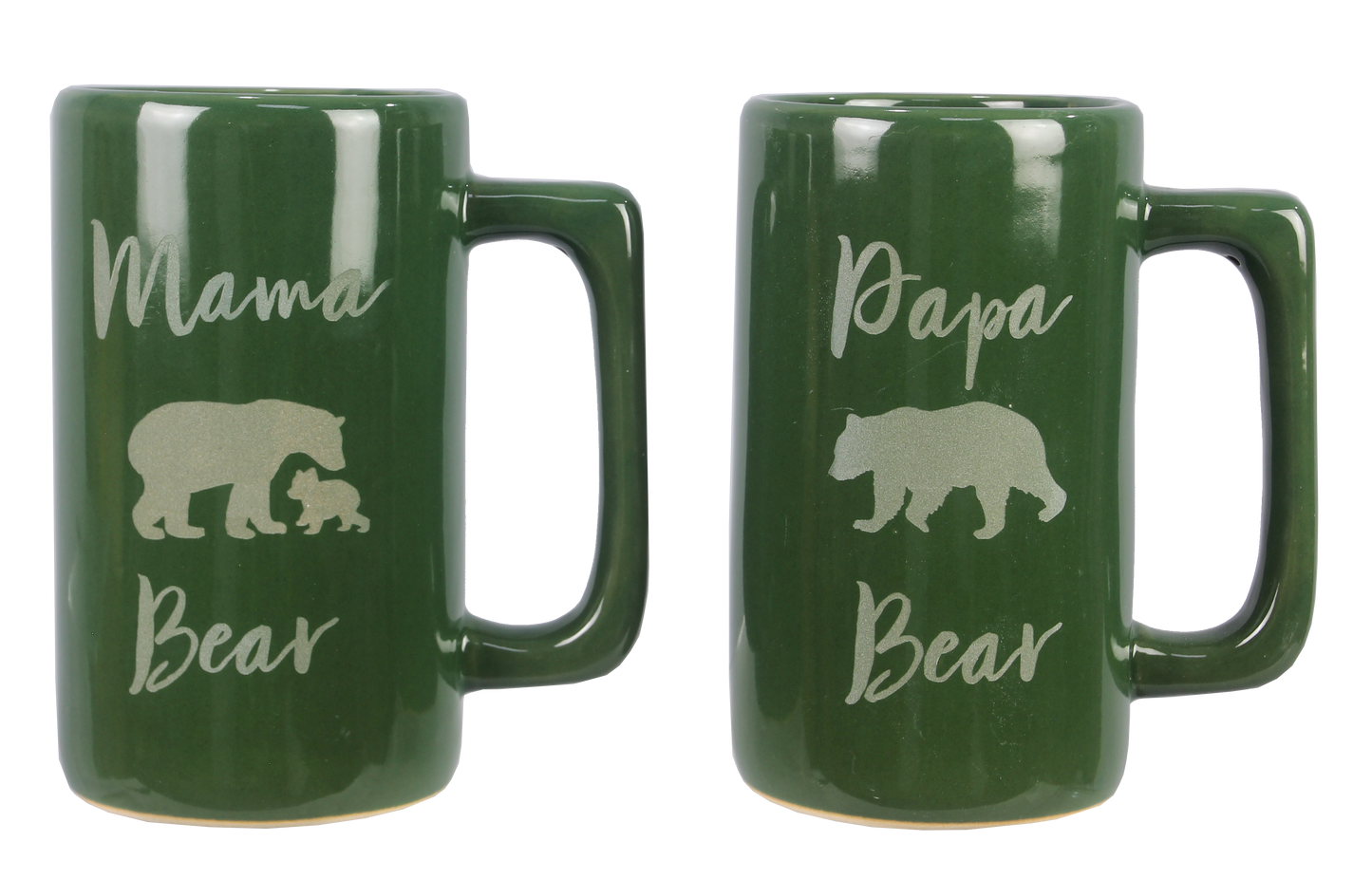 Stoneware Bear/Lodge Mug mama or papa