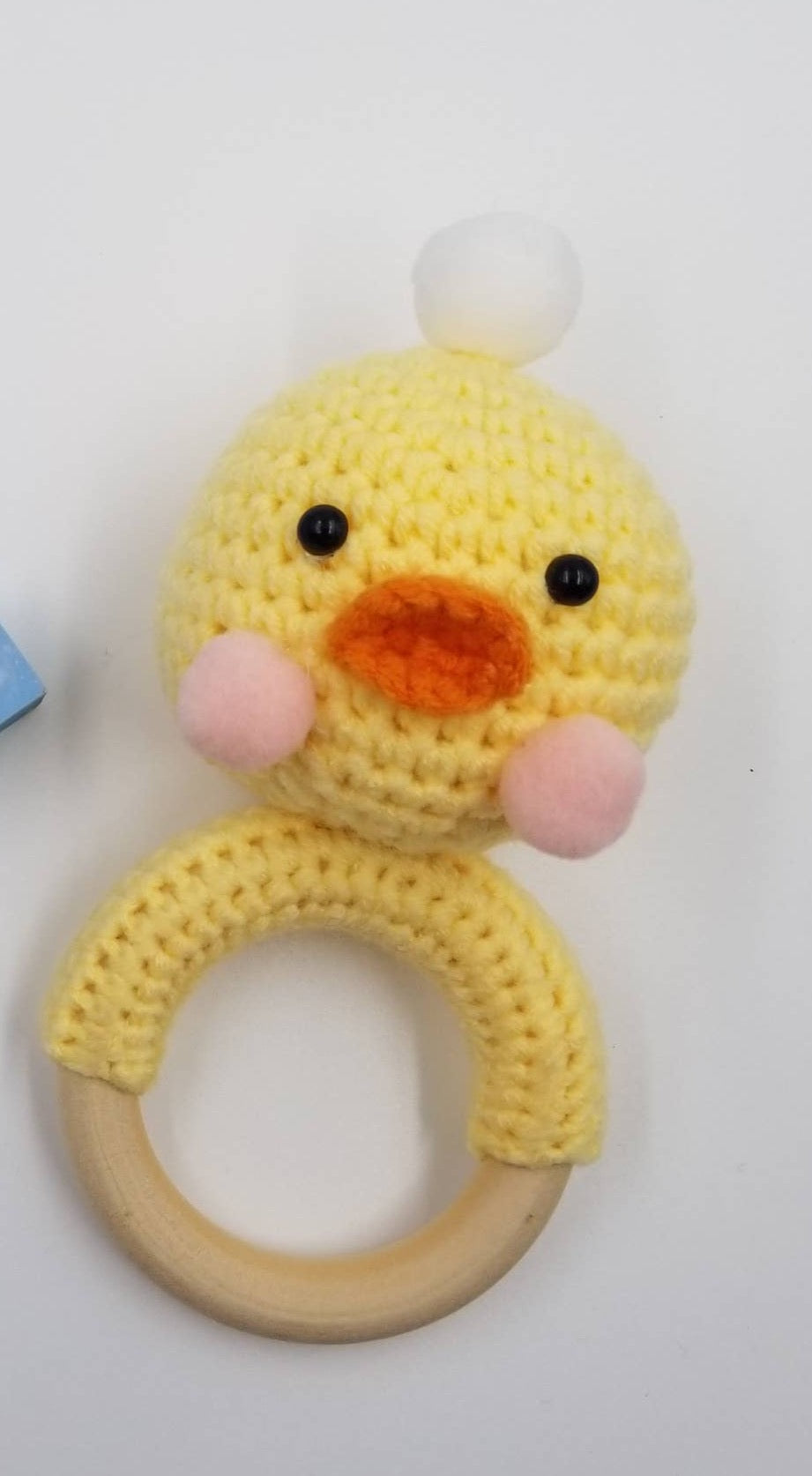 Knitted Cotton Duck Rattle