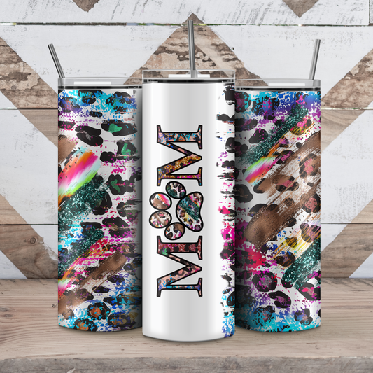 Dog Mom Leopard Tumbler