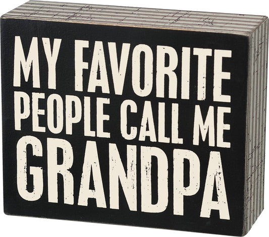 Box Sign - Call Me Grandpa